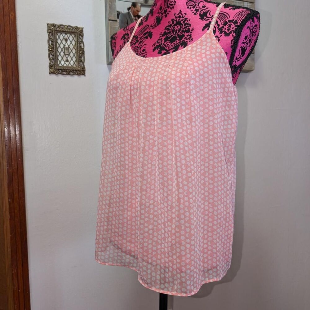 New-york-company Women's White and Pink polkadot tank top